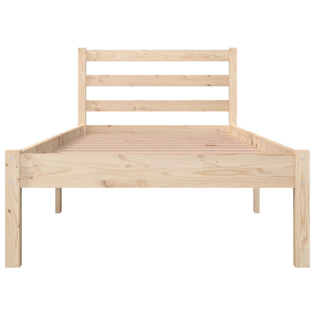 Compact 75x190cm Wood Bed Frame, Small Single, No Mattress
