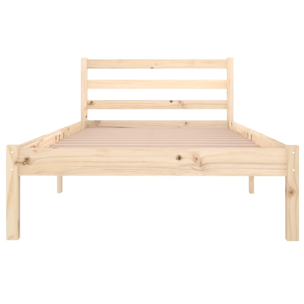 Solid Pine Wood Bed Frame 90x200cm - No Mattress Included