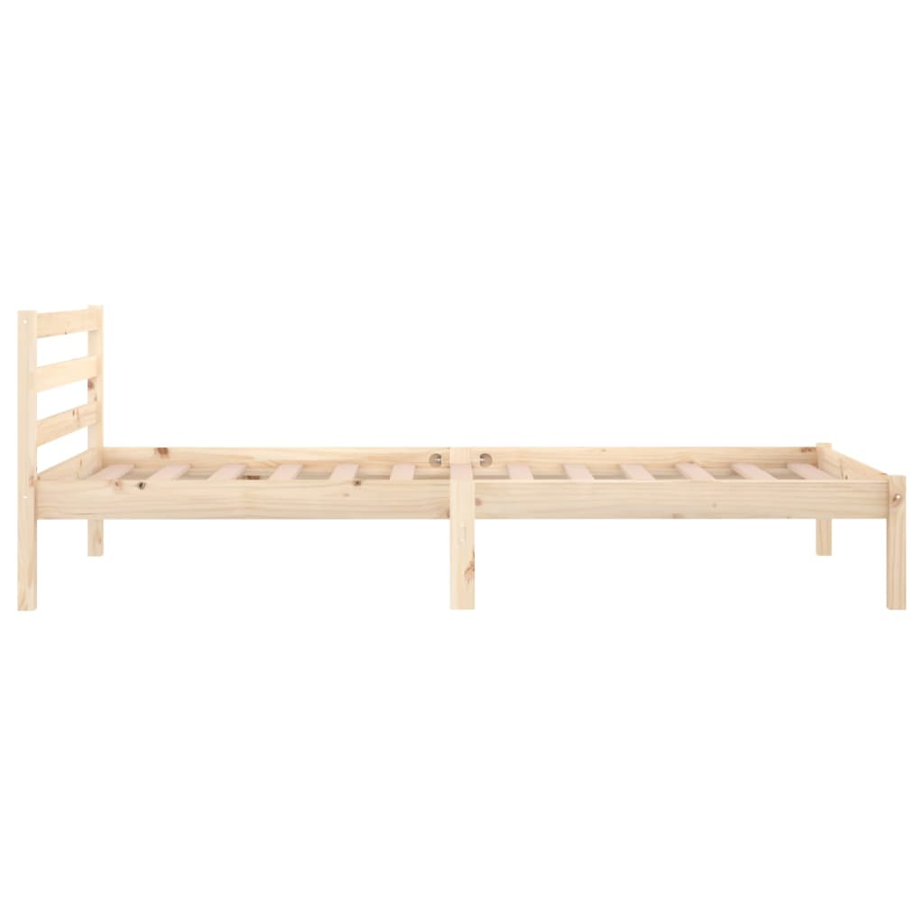 Solid Pine Wood Bed Frame 90x200cm - No Mattress Included