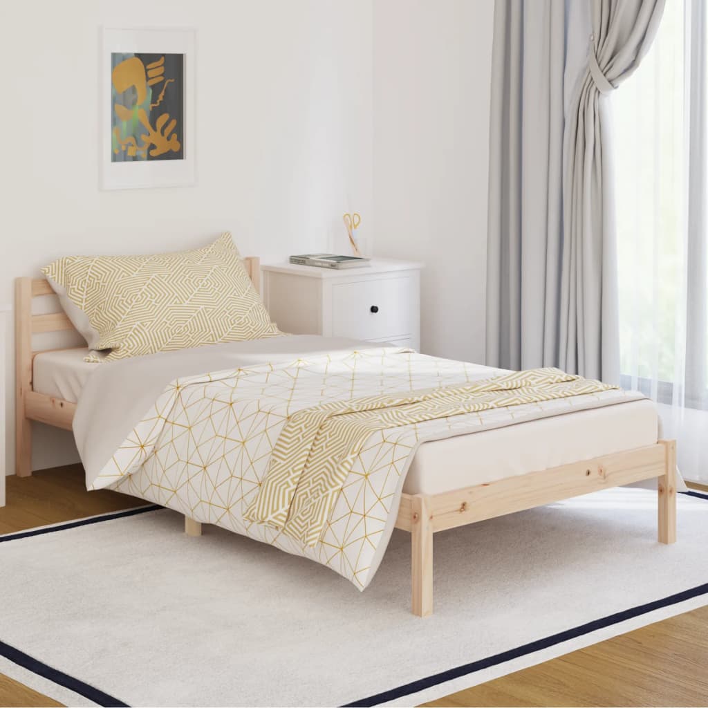 Solid Pine Wood Bed Frame 100x200cm | Mattress Not Included