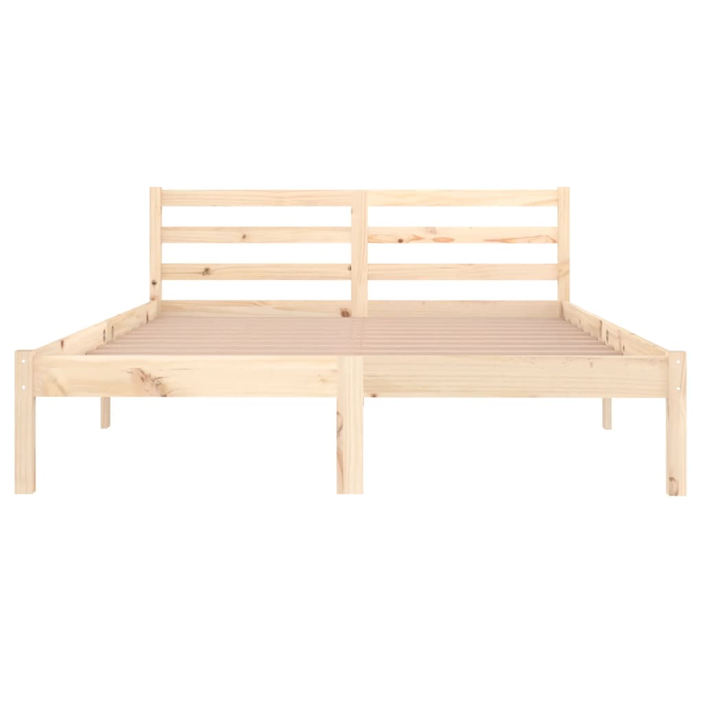 Solid Wood Pine Bed Frame 140x200cm - No Mattress Included