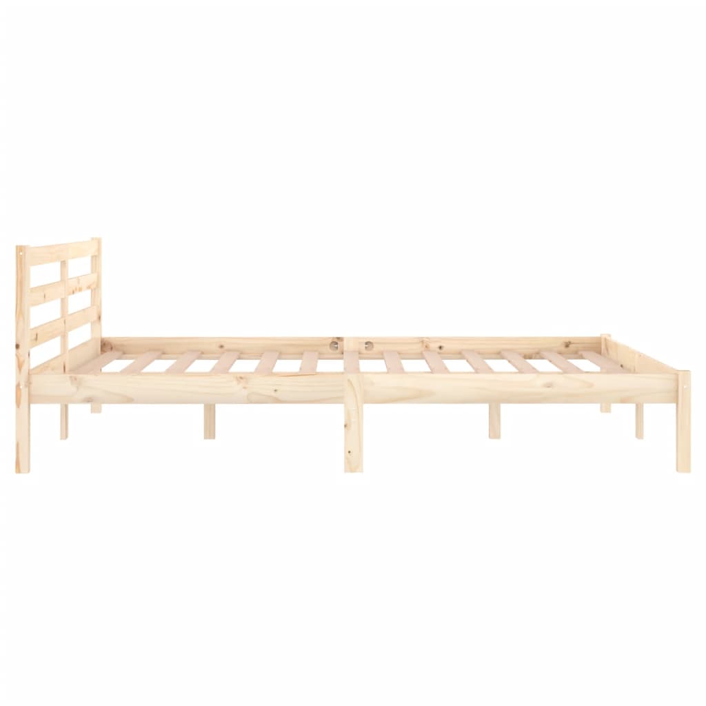 Solid Wood Pine Bed Frame 140x200cm - No Mattress Included