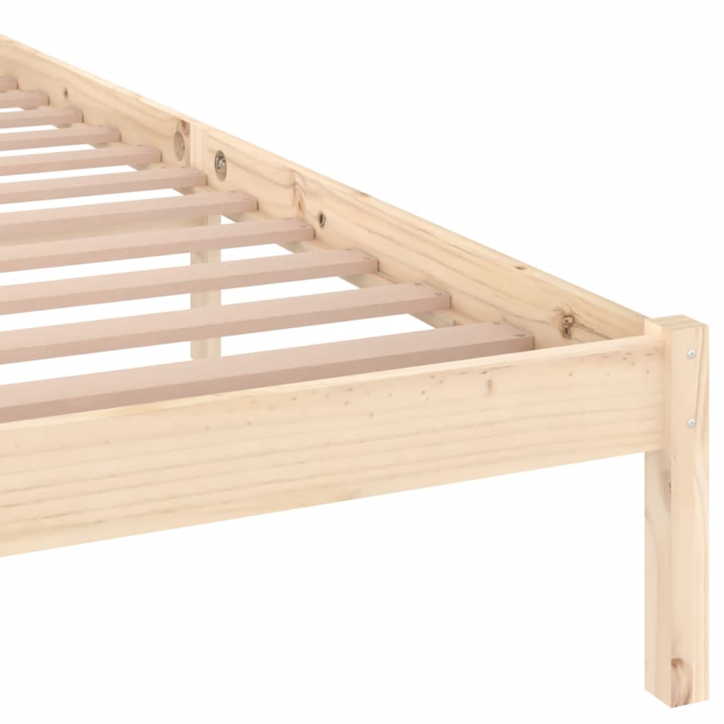 Solid Wood Pine Bed Frame 140x200cm - No Mattress Included
