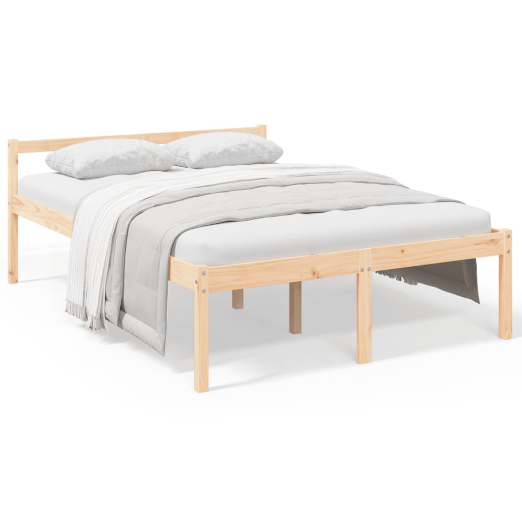 Solid Pine Senior Bed Frame 140x190cm - Durable & Stylish