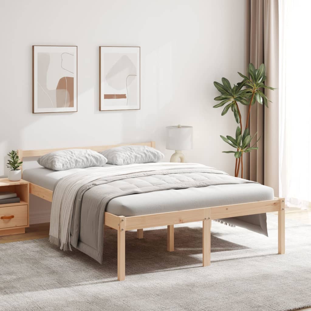 Solid Pine Senior Bed Frame 140x190cm - Durable & Stylish