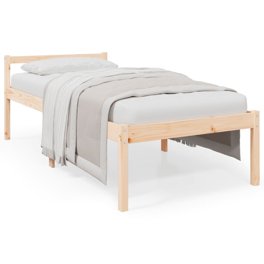 Solid Pine Senior Bed Frame, 100x200cm, No Mattress Included
