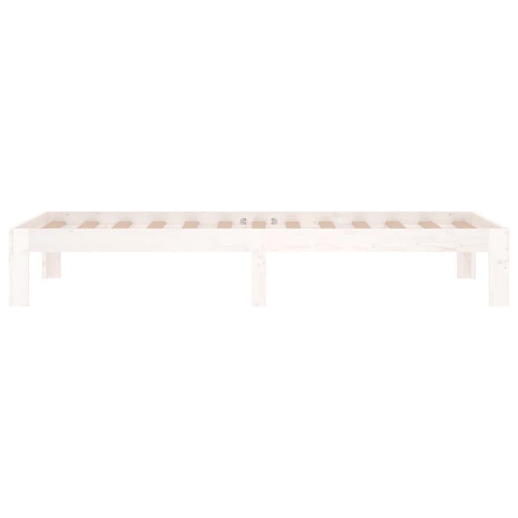 White Wooden Small Single Bed Frame 75x190cm (Mattress Not Included)