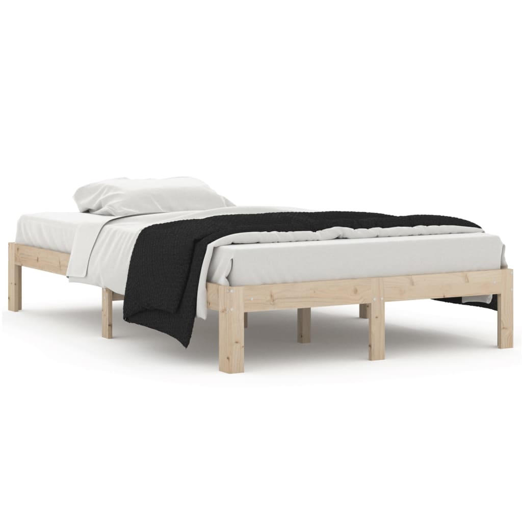Solid Pine Wood Bed Frame 120x200cm - No Mattress Included