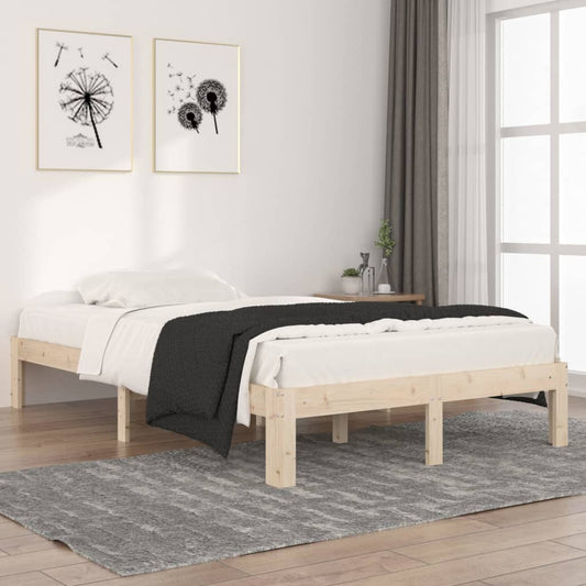 Solid Pine Wood Bed Frame 120x200cm - No Mattress Included