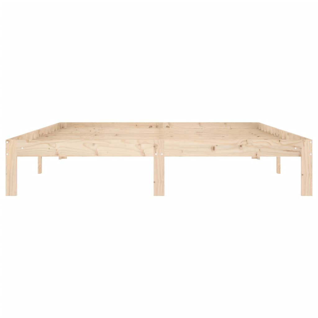Solid Wood Pine Bed Frame 160x200cm - No Mattress Included