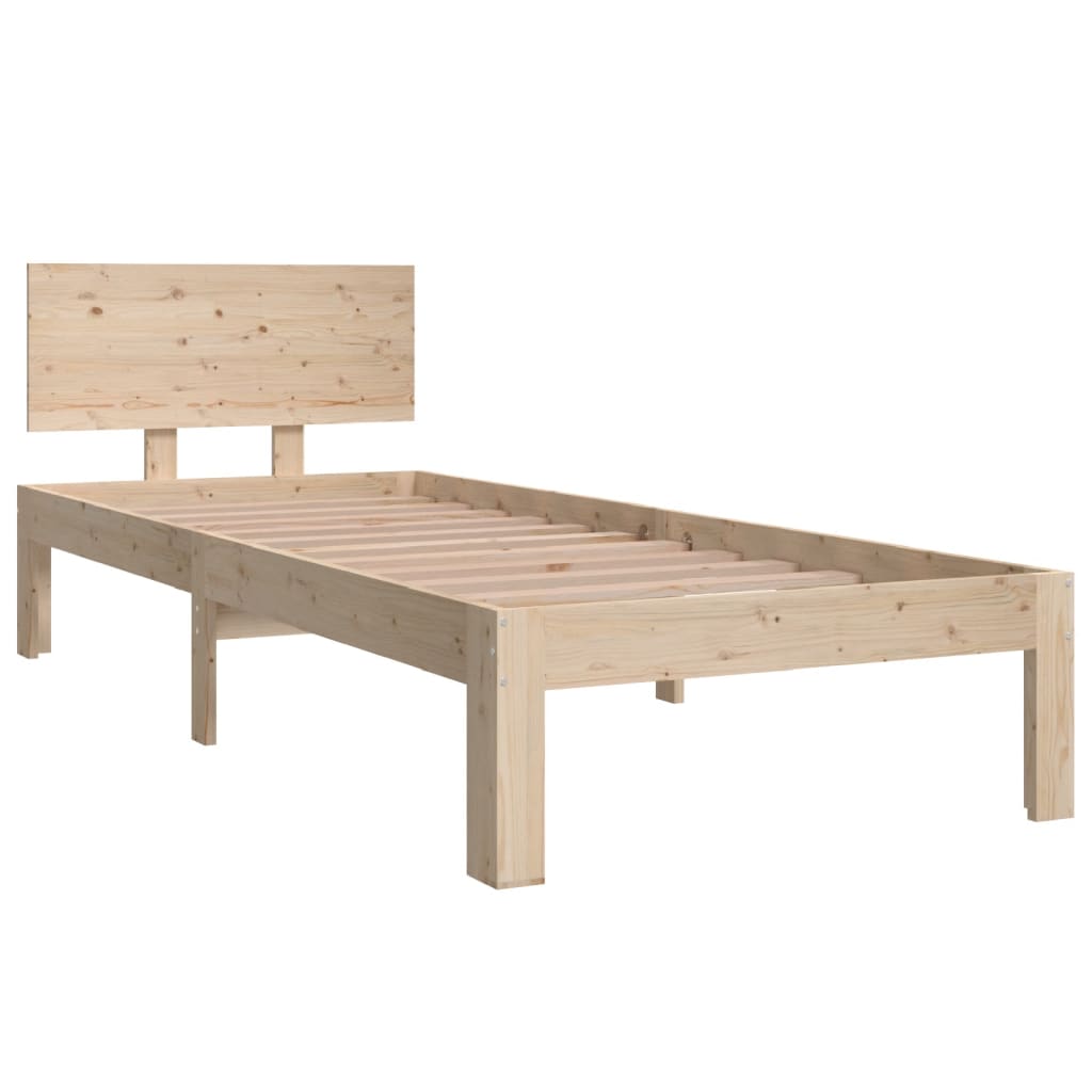 Wooden Small Single Bed Frame 75x190cm - No Mattress Included