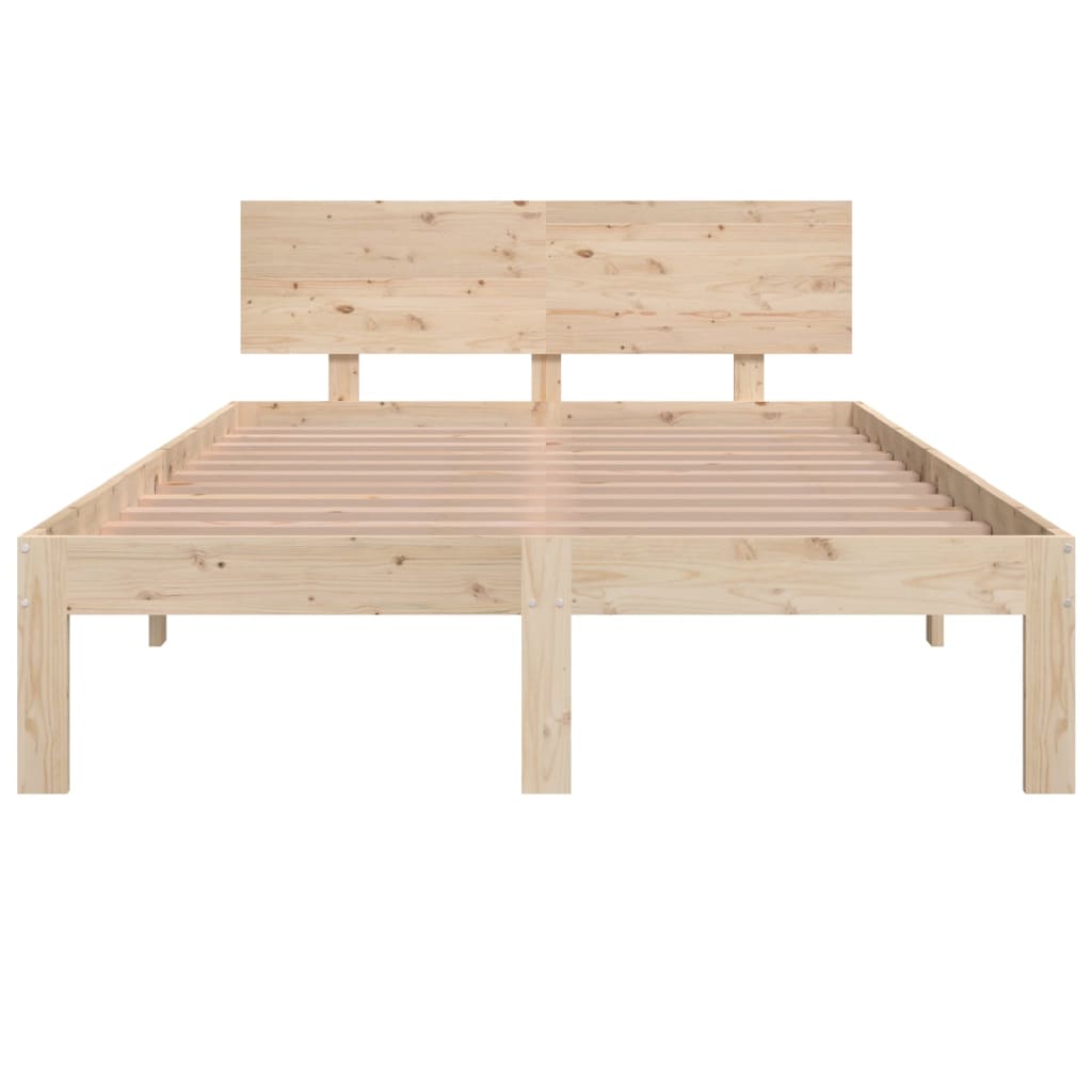Sleek Oak Bed Frame 120x190cm – Small Double Without Mattress