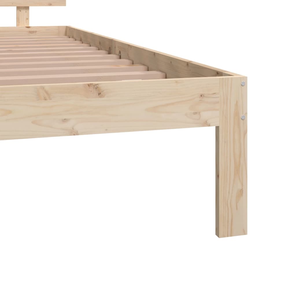 Sleek Oak Bed Frame 120x190cm – Small Double Without Mattress