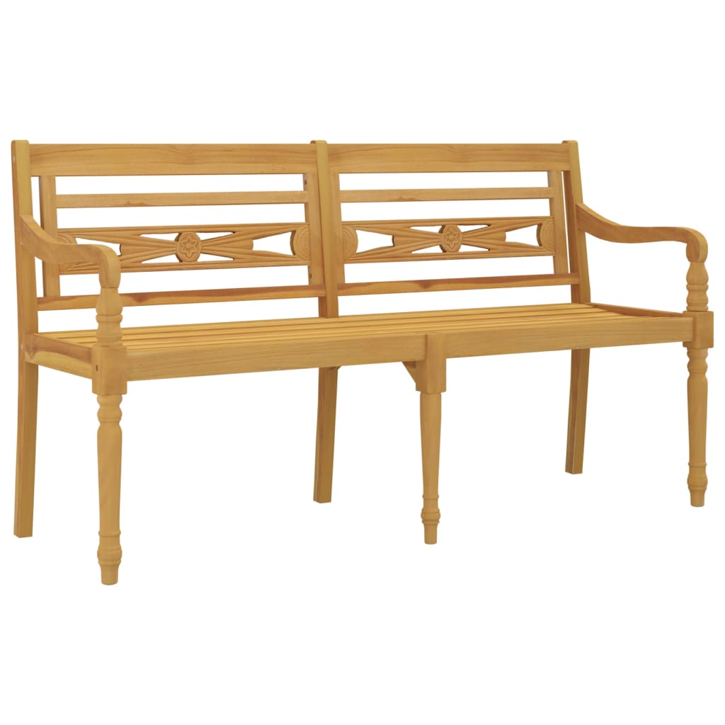 Solid Teak Wood Batavia Bench - 150 cm Classic Style