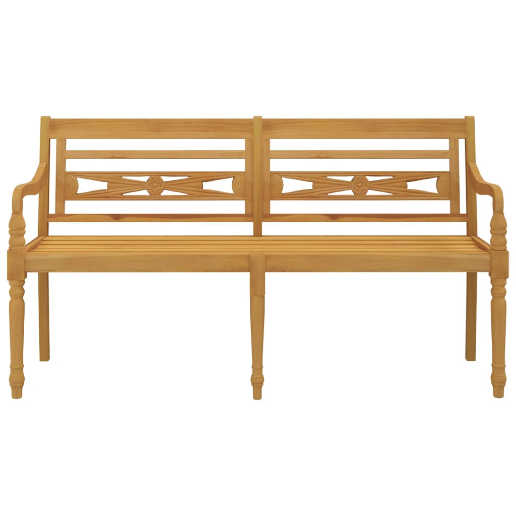 Solid Teak Wood Batavia Bench - 150 cm Classic Style
