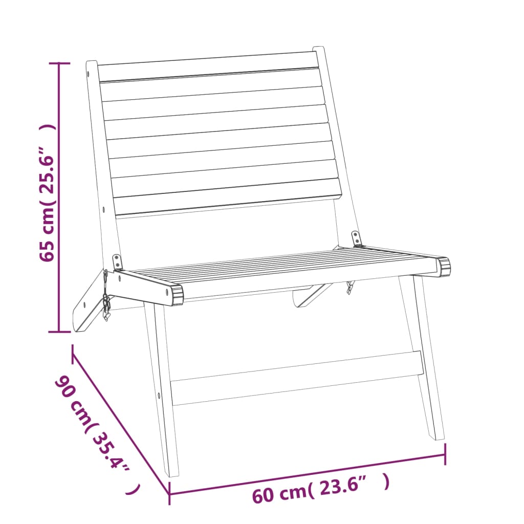 Teak Solid Wood Garden Chair - Durable Outdoor Seating