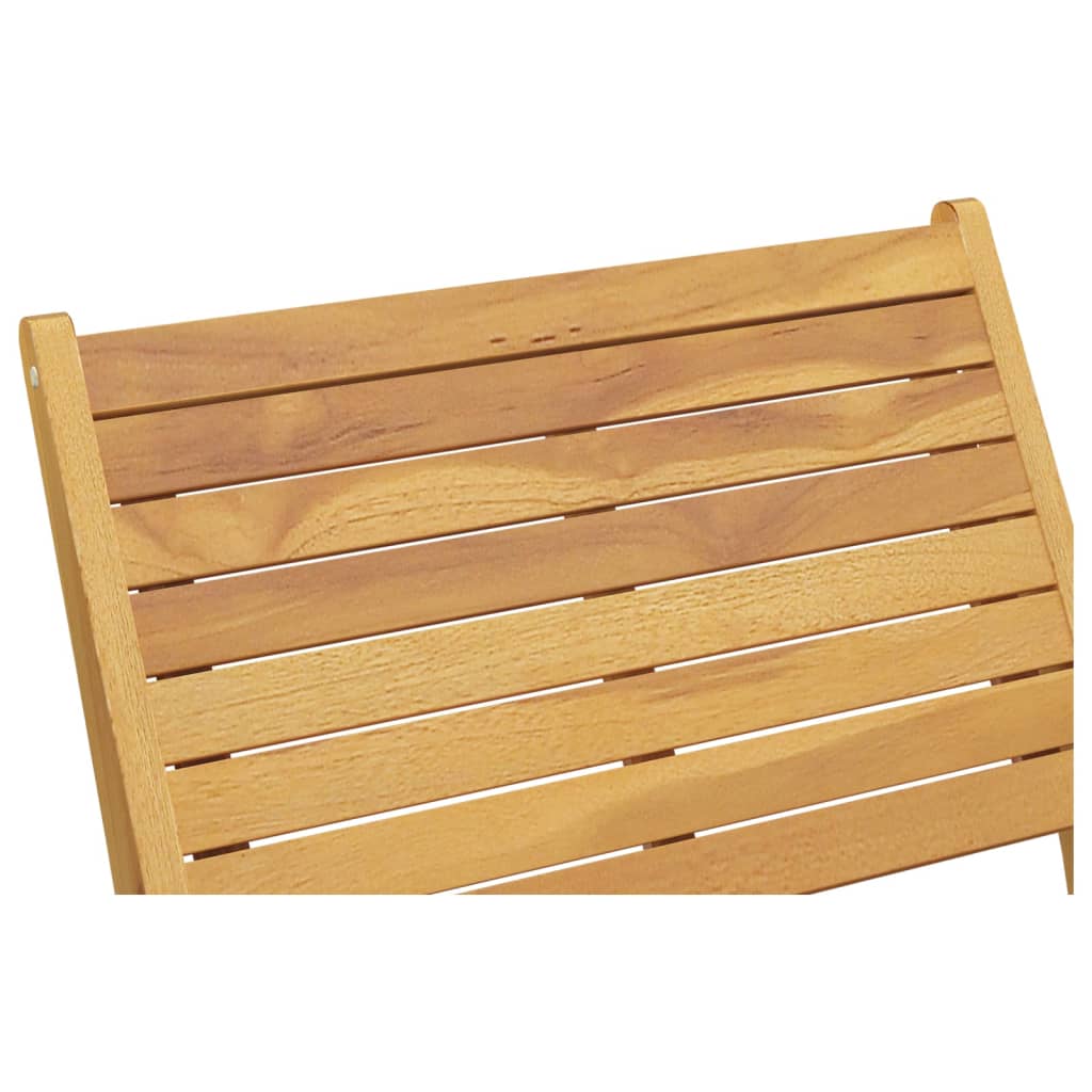 Teak Solid Wood Garden Chair with Footrest - Outdoor Comfort