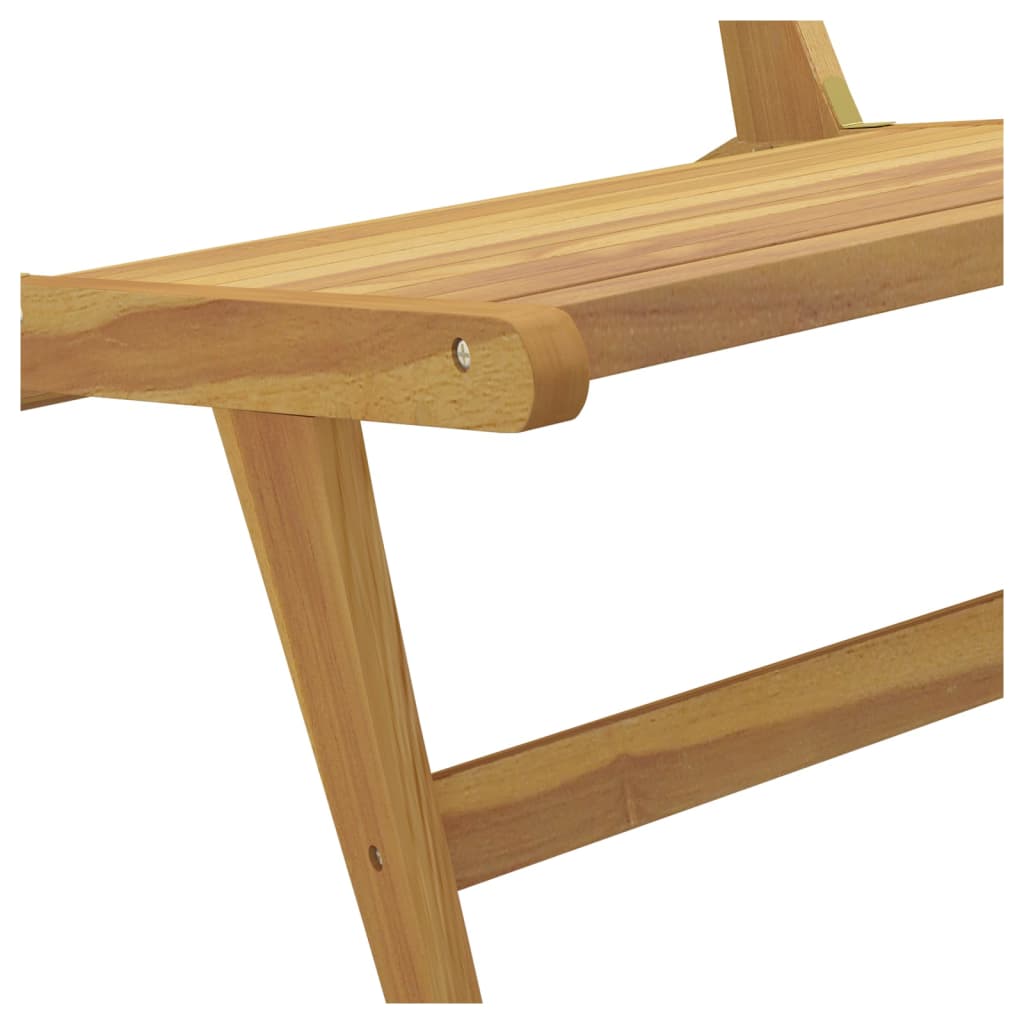 Teak Solid Wood Garden Chair with Footrest - Outdoor Comfort