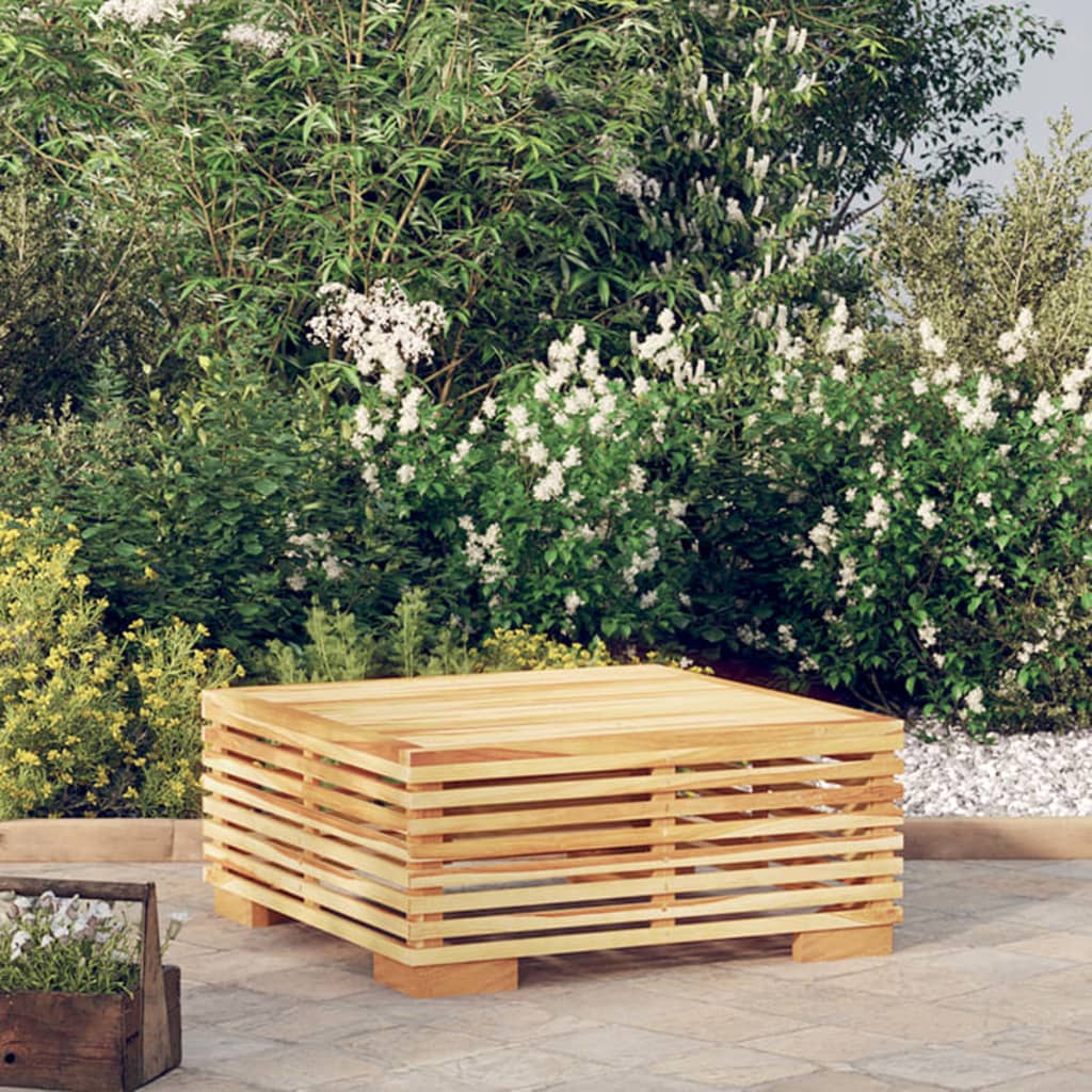 Teak Wood Garden Coffee Table – 69.5x69.5x31 cm Outdoor Charm