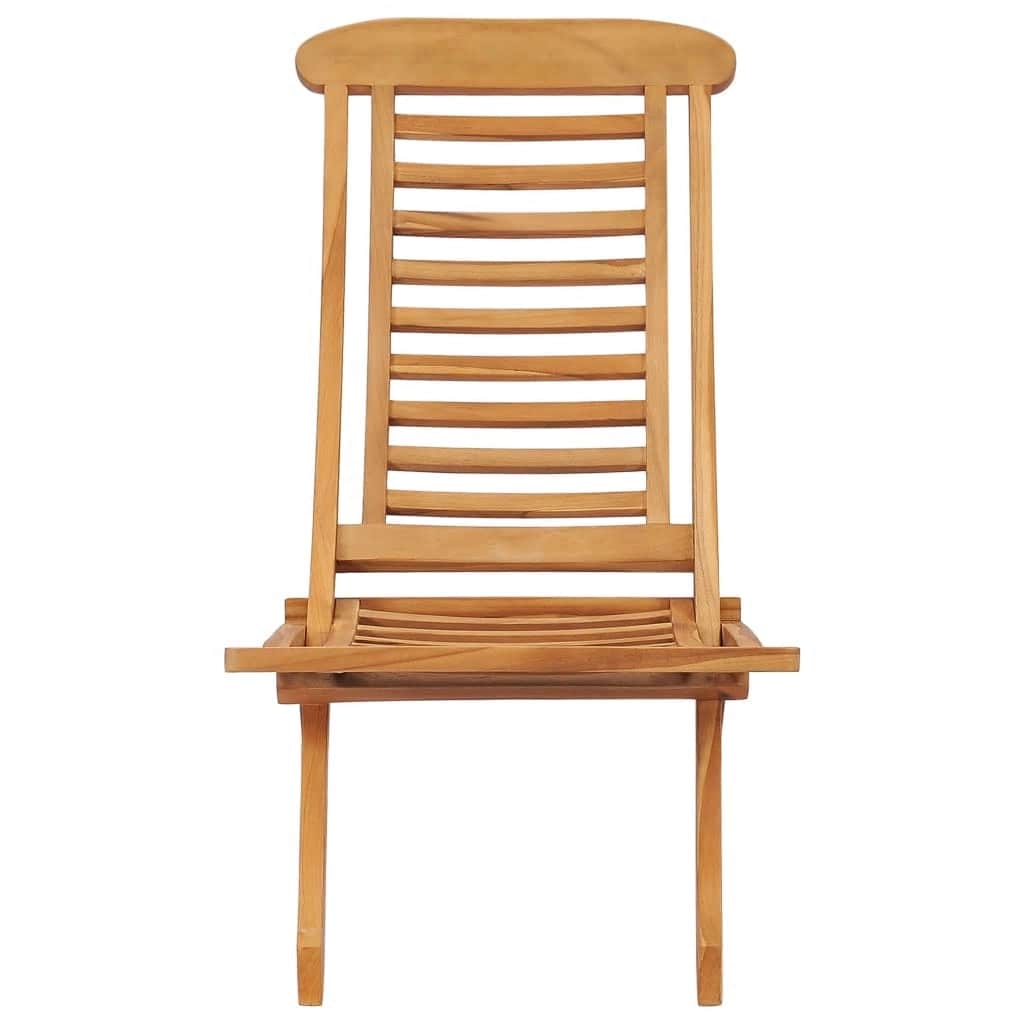 Solid Teak Folding Garden Chair 50x90x69 cm - Durable Outdoor Seating
