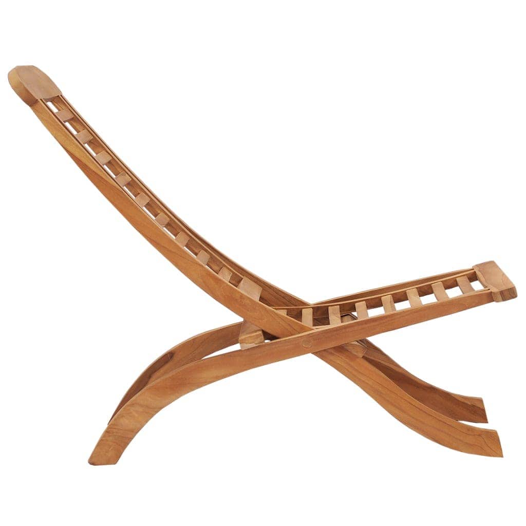 Solid Teak Folding Garden Chair 50x90x69 cm - Durable Outdoor Seating