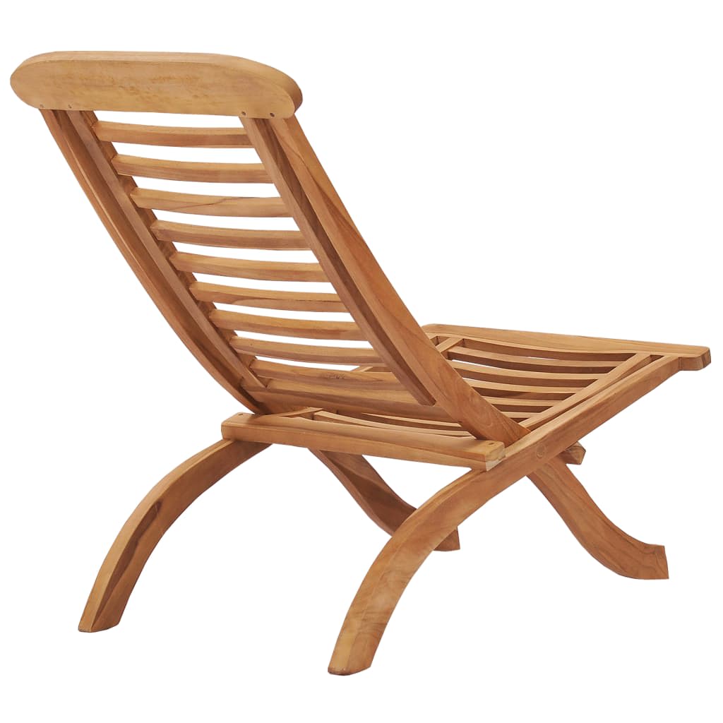 Solid Teak Folding Garden Chair 50x90x69 cm - Durable Outdoor Seating