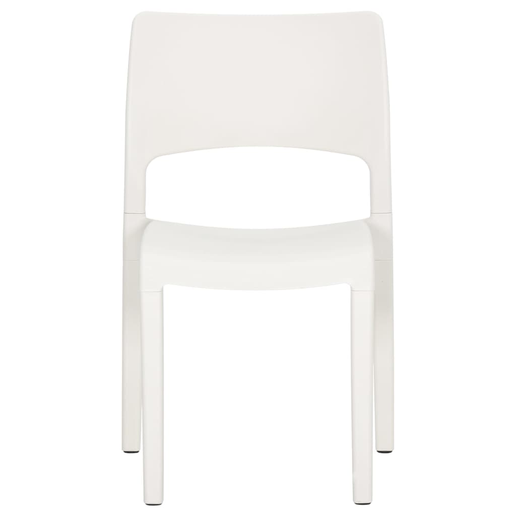 2-Piece White Polypropylene Garden Chairs - Stylish & Durable