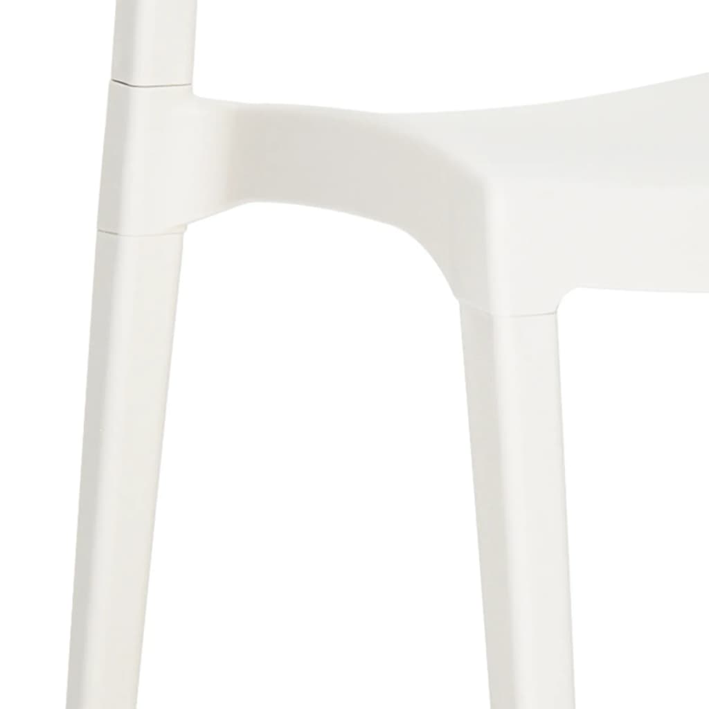2-Piece White Polypropylene Garden Chairs - Stylish & Durable