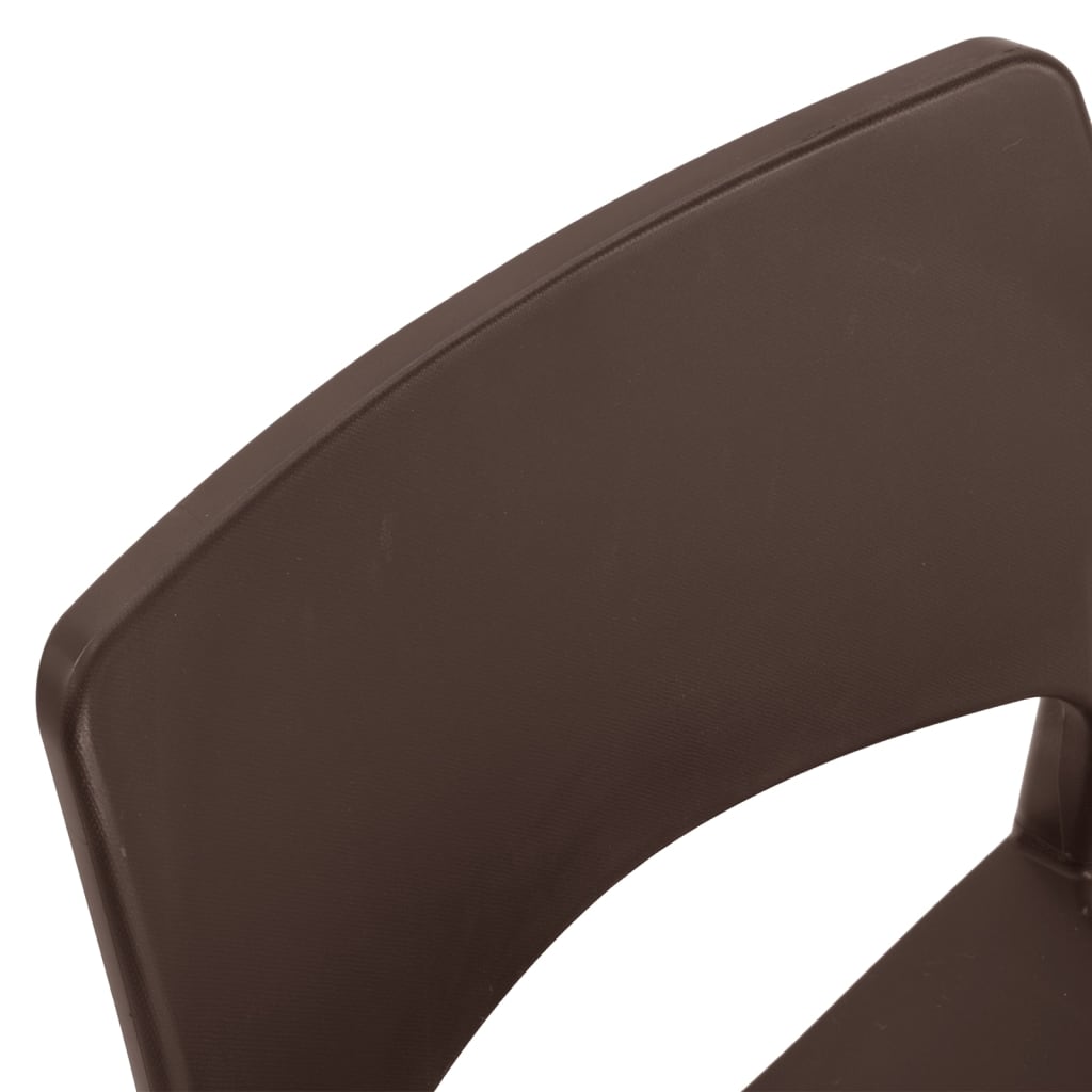 Set of 2 Garden Chairs in Mocha Polypropylene - Durable & Stylish