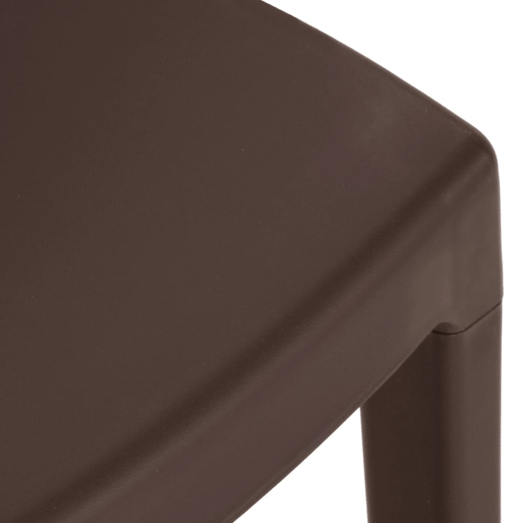 Set of 2 Garden Chairs in Mocha Polypropylene - Durable & Stylish