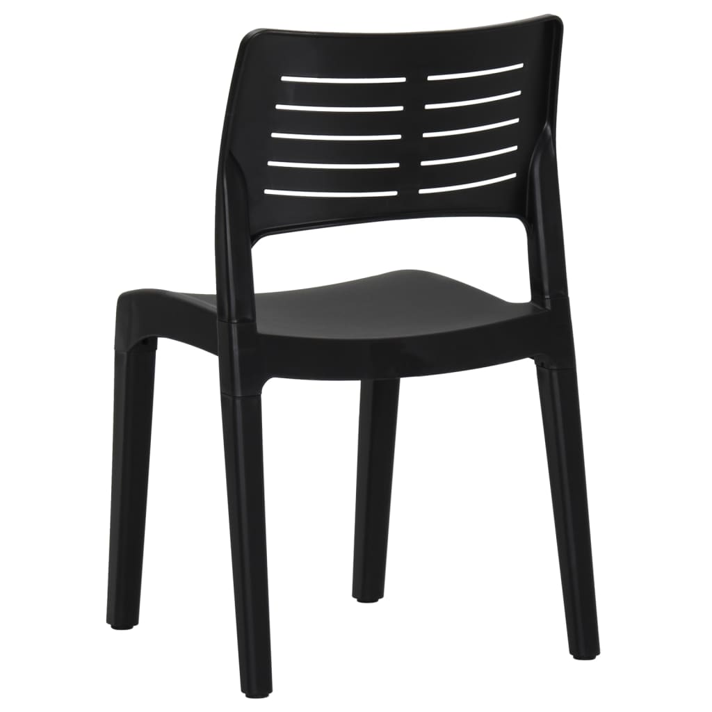 Anthracite Polypropylene Garden Chairs, Set of 2 - Durable & Stylish