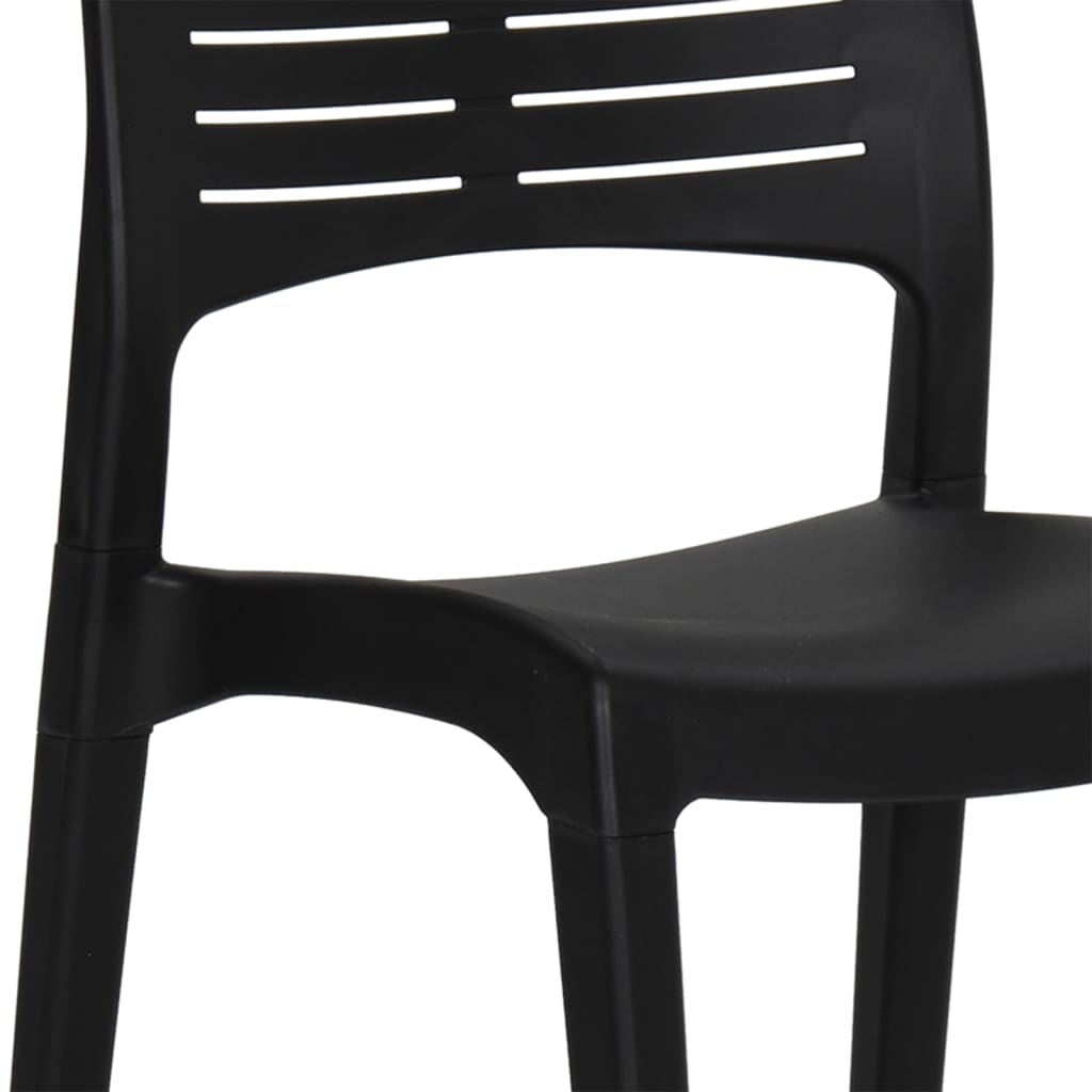 Anthracite Polypropylene Garden Chairs, Set of 2 - Durable & Stylish
