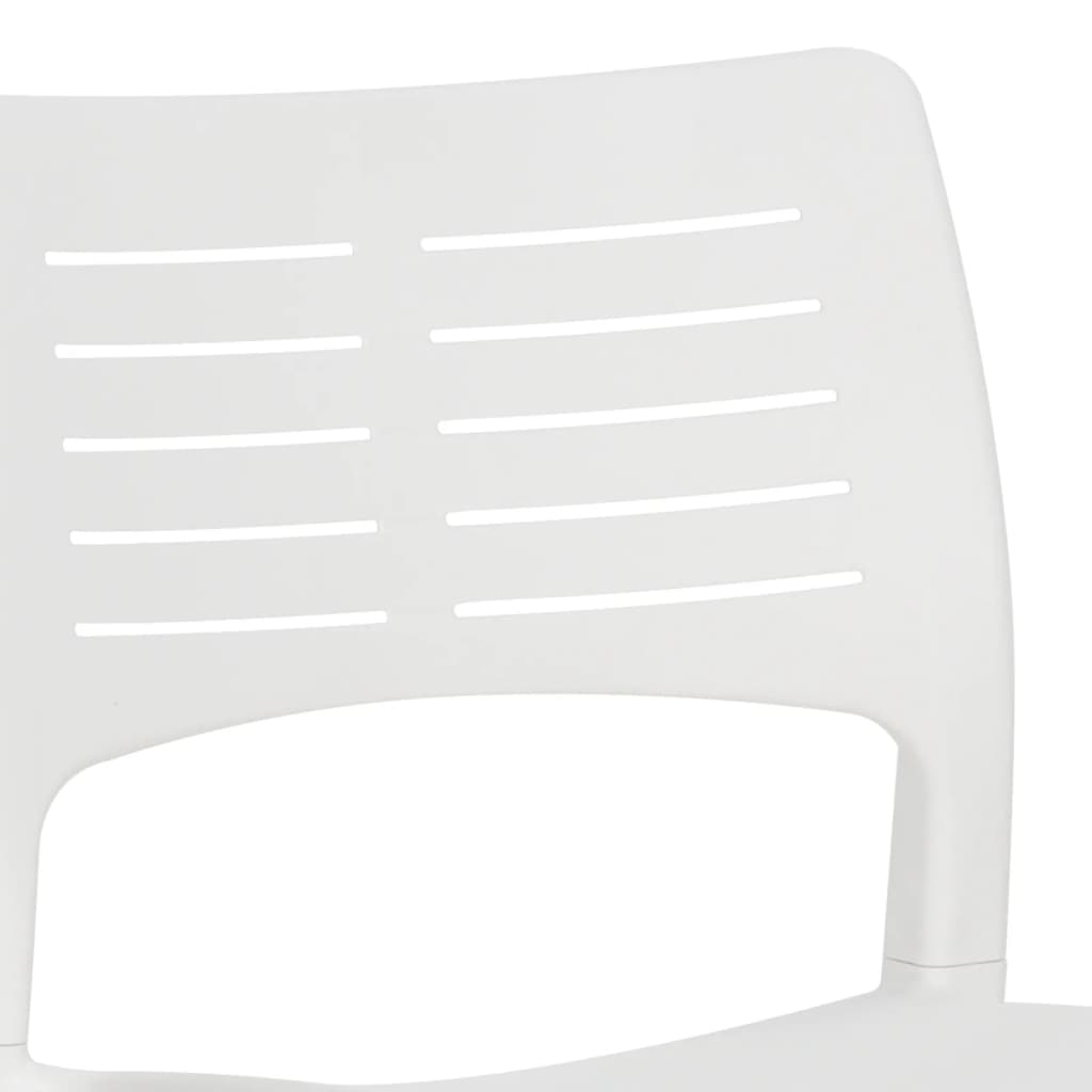 White Polypropylene Garden Chairs Set of 2 - Stylish & Durable
