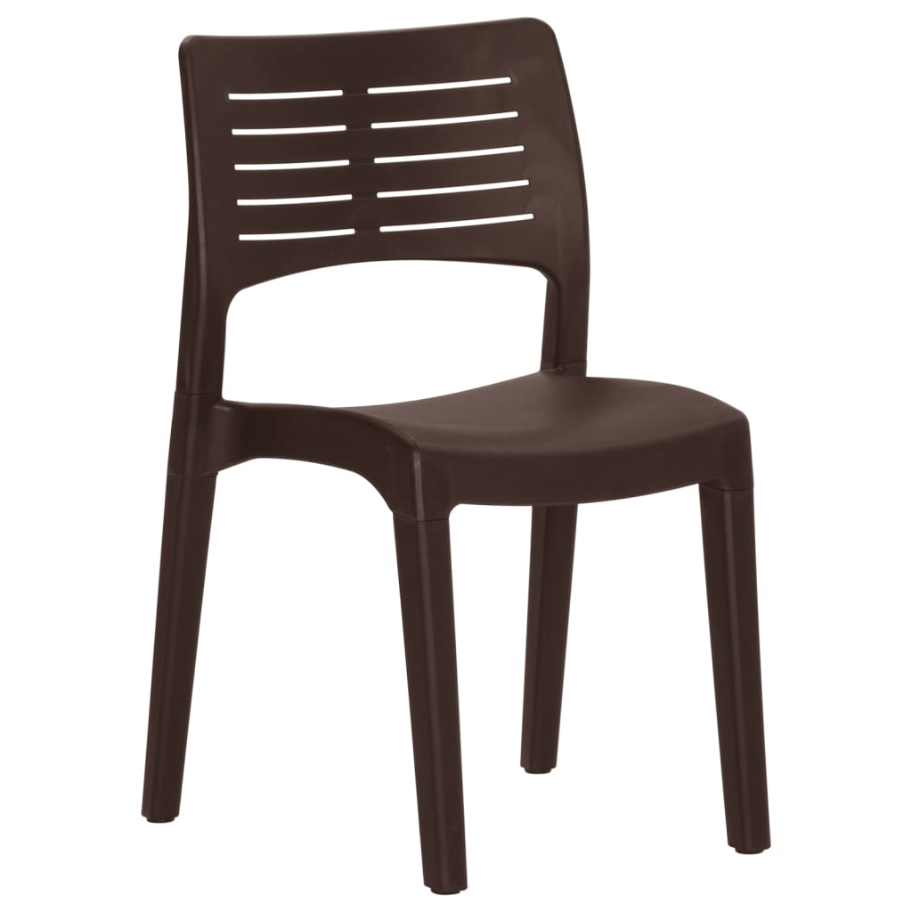 Mocha Polypropylene Garden Chairs Set - 2 pcs, Durable & Stylish