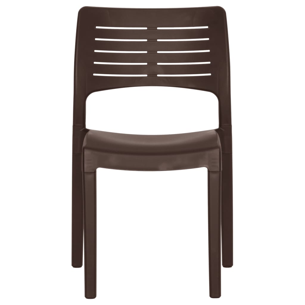 Mocha Polypropylene Garden Chairs Set - 2 pcs, Durable & Stylish
