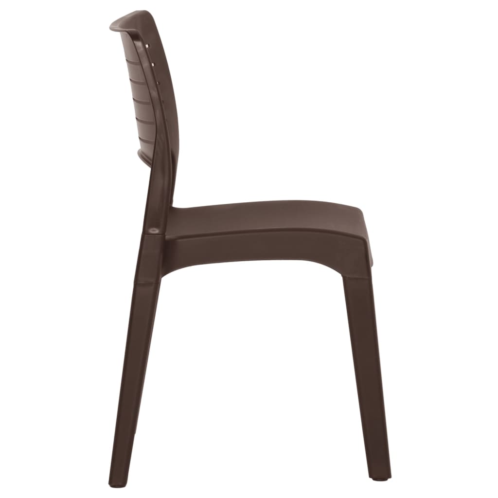 Mocha Polypropylene Garden Chairs Set - 2 pcs, Durable & Stylish