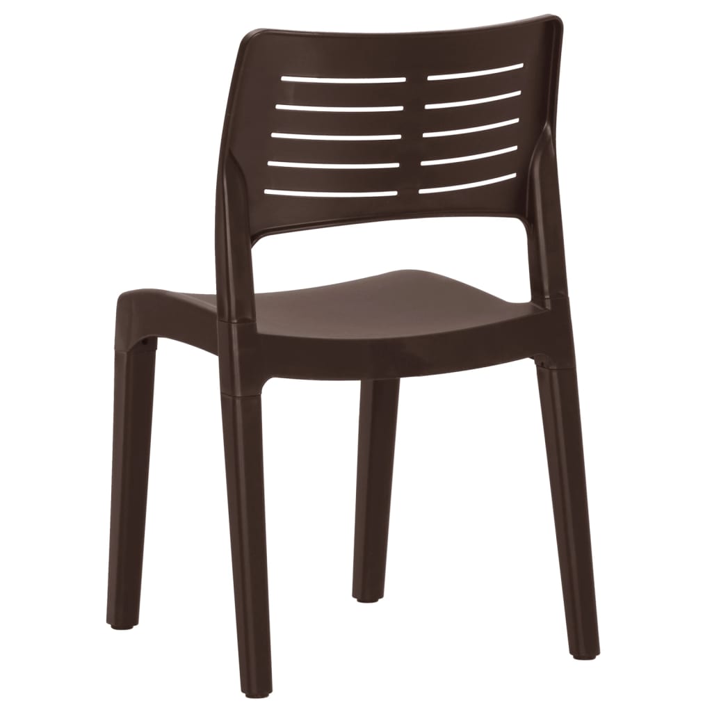 Mocha Polypropylene Garden Chairs Set - 2 pcs, Durable & Stylish
