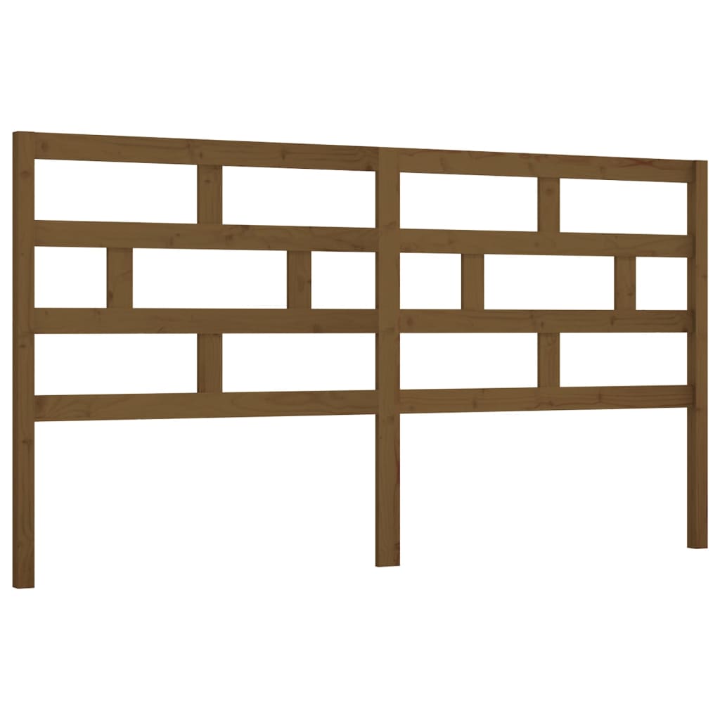 Bed Headboard Honey Brown 206x4x100 cm Solid Wood Pine