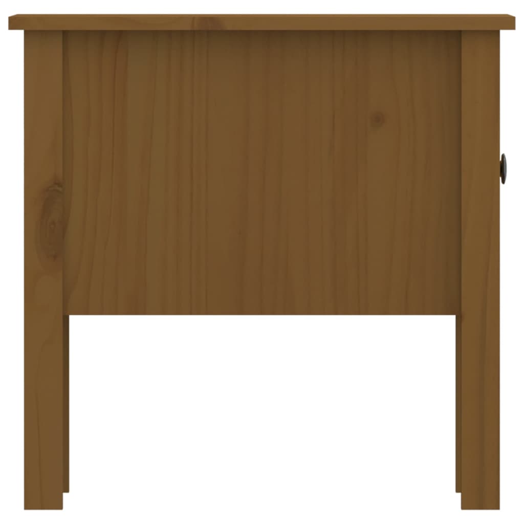 Honey Brown Solid Pine Wood Side Tables, 2 pc Set, 50x50x49 cm