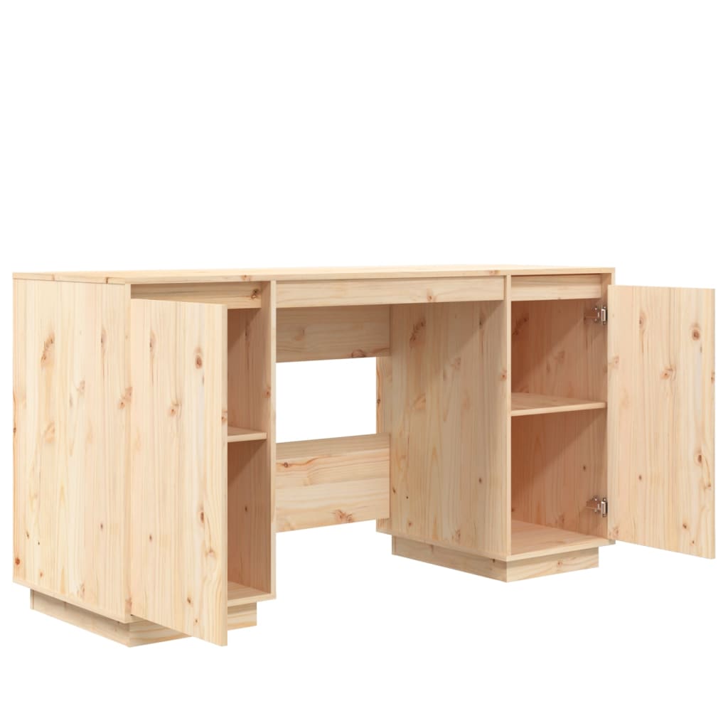 Solid Pine Wood Desk 140x50x75 cm - Durable & Stylish Workspace