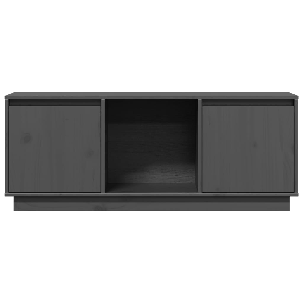 TV Cabinet Grey 110.5x35x44 cm Solid Wood Pine