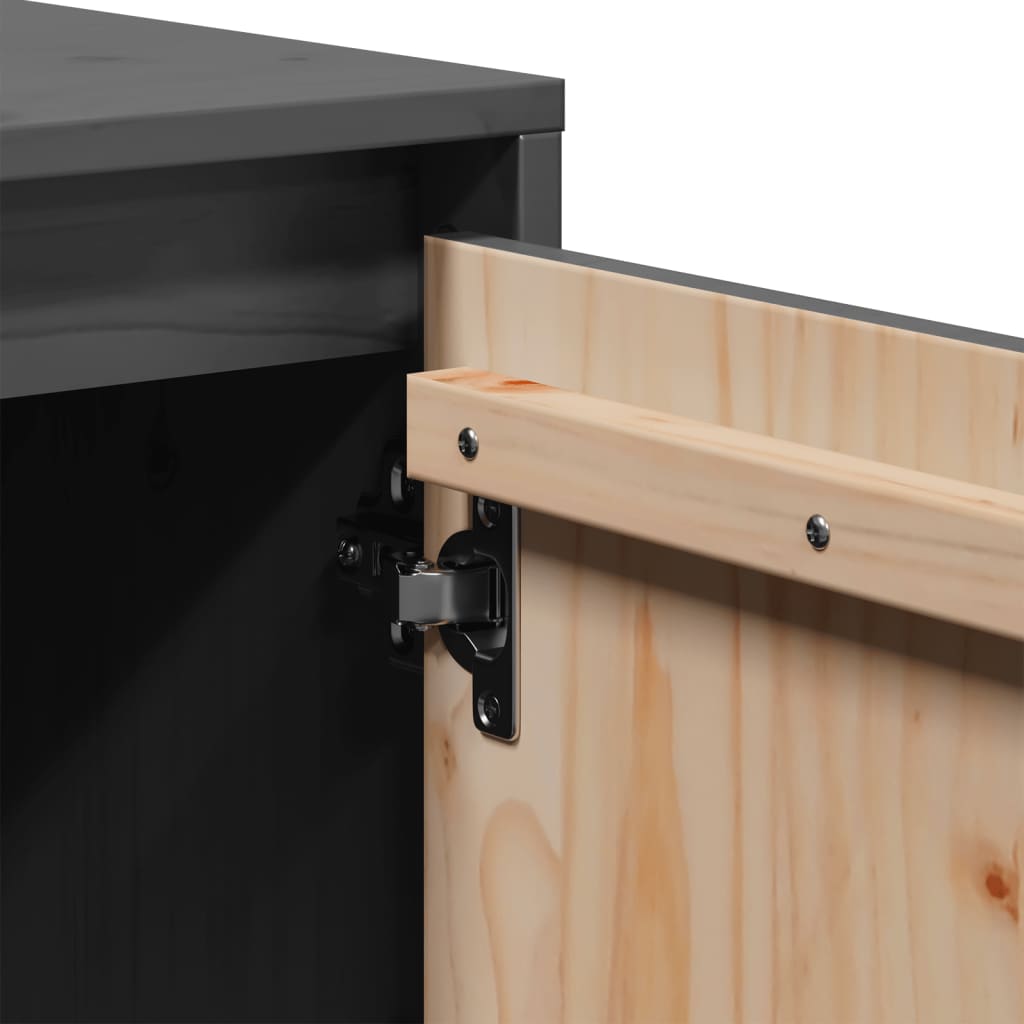 TV Cabinet Grey 110.5x35x44 cm Solid Wood Pine