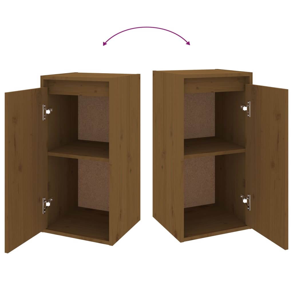 TV Cabinets 3 pcs Honey Brown Solid Wood Pine