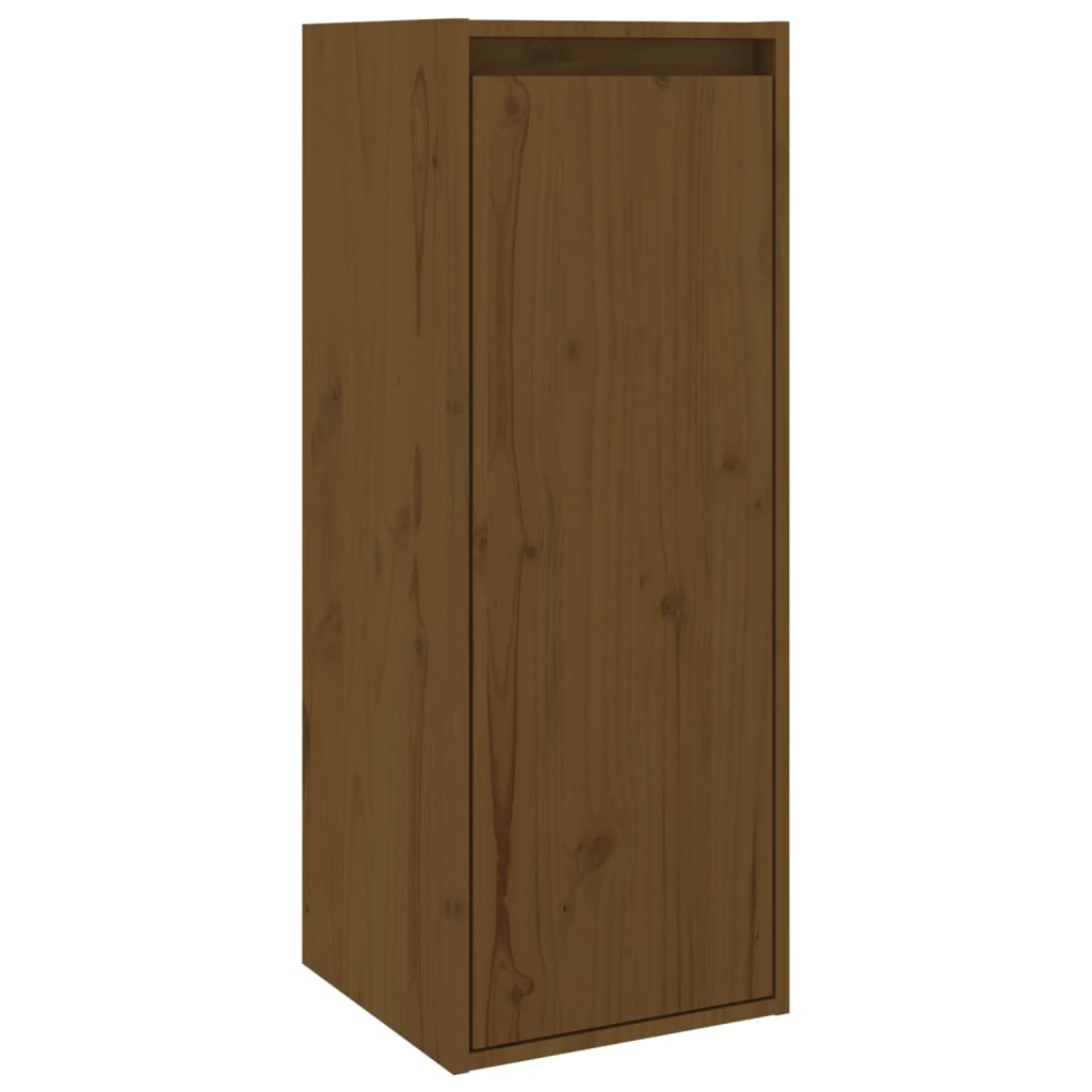 TV Cabinets 3 pcs Honey Brown Solid Wood Pine