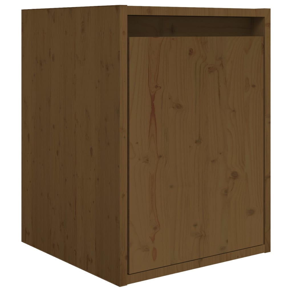 TV Cabinets 3 pcs Honey Brown Solid Wood Pine