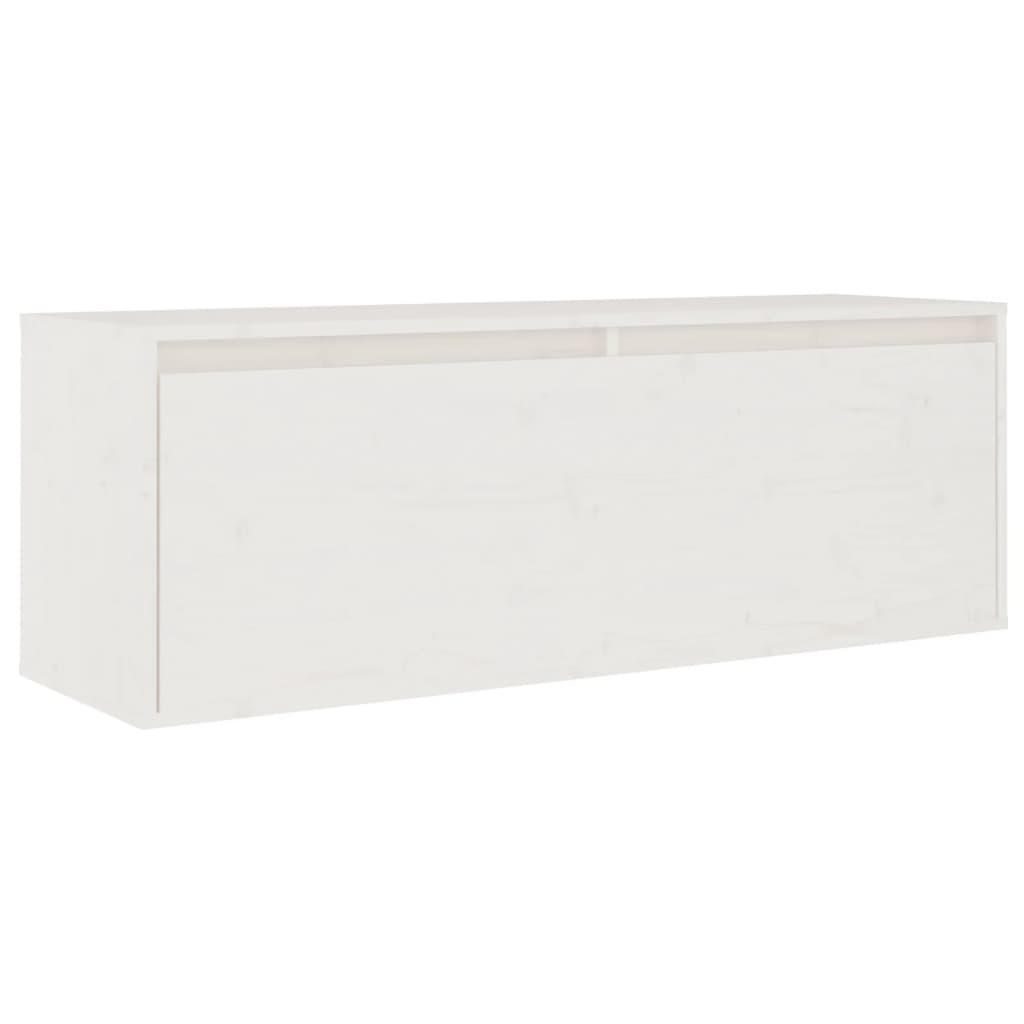 TV Cabinets 4 pcs White Solid Wood Pine