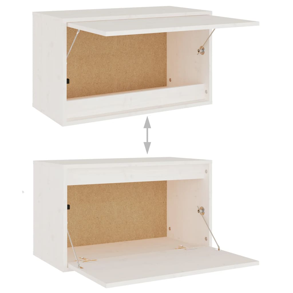 TV Cabinets 6 pcs White Solid Wood Pine