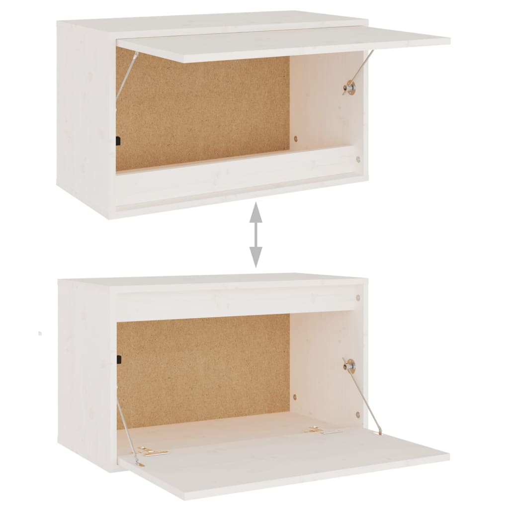 TV Cabinets 6 pcs White Solid Wood Pine