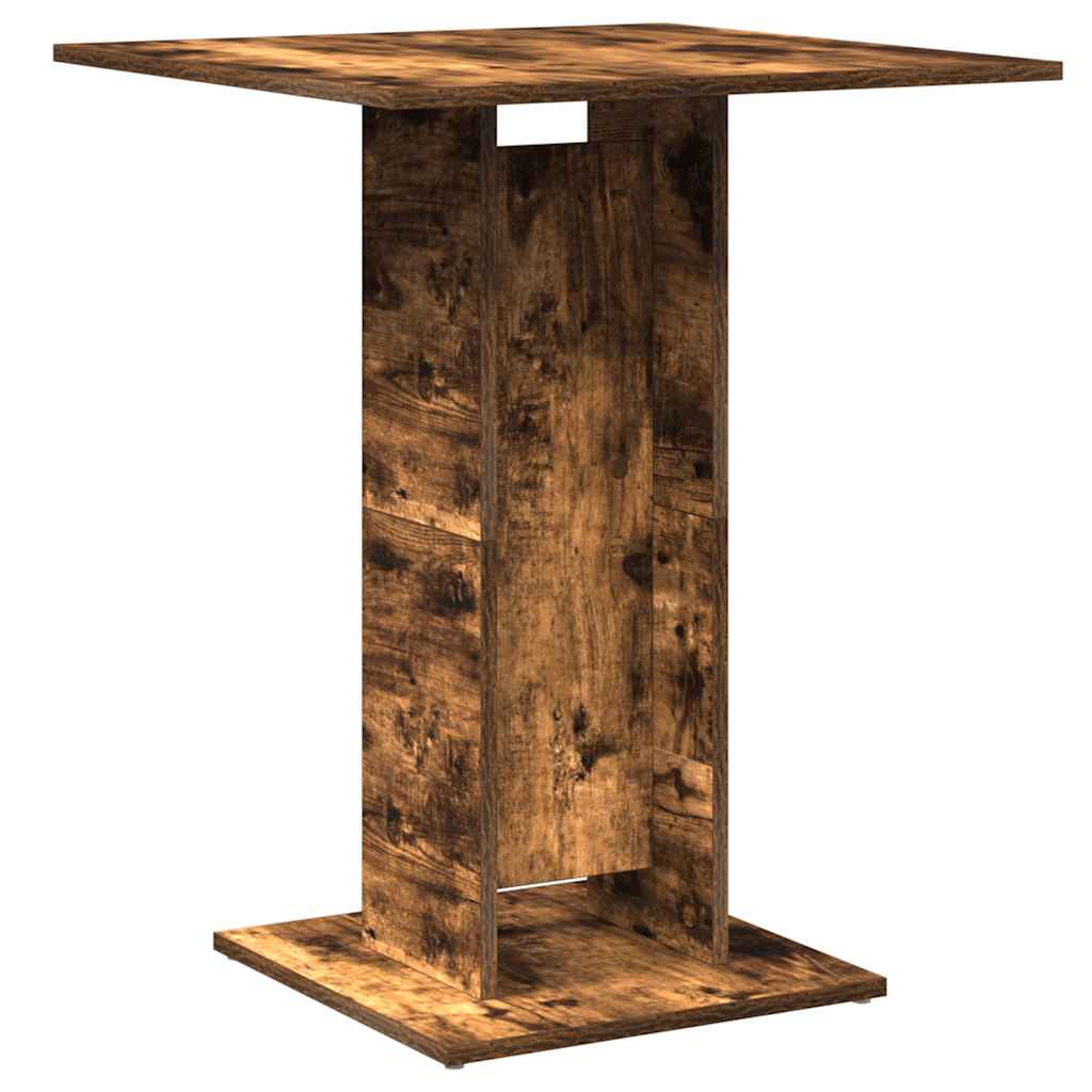 Smoked Oak Bistro Table 60x60x75 cm - Engineered Wood Elegance