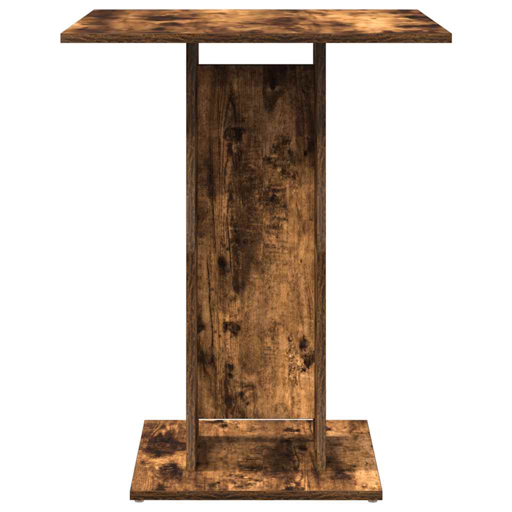 Smoked Oak Bistro Table 60x60x75 cm - Engineered Wood Elegance